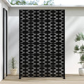 72in x 47in Metal Privacy Screen - Freestanding Black Decorative Panel