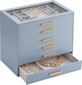 Lolalet Jewelry Box Organizer 6-Layer - Glass Lid Jewelry Case