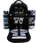 Picnic Backpack for 2 with Cooler & Blanket - Complete Set