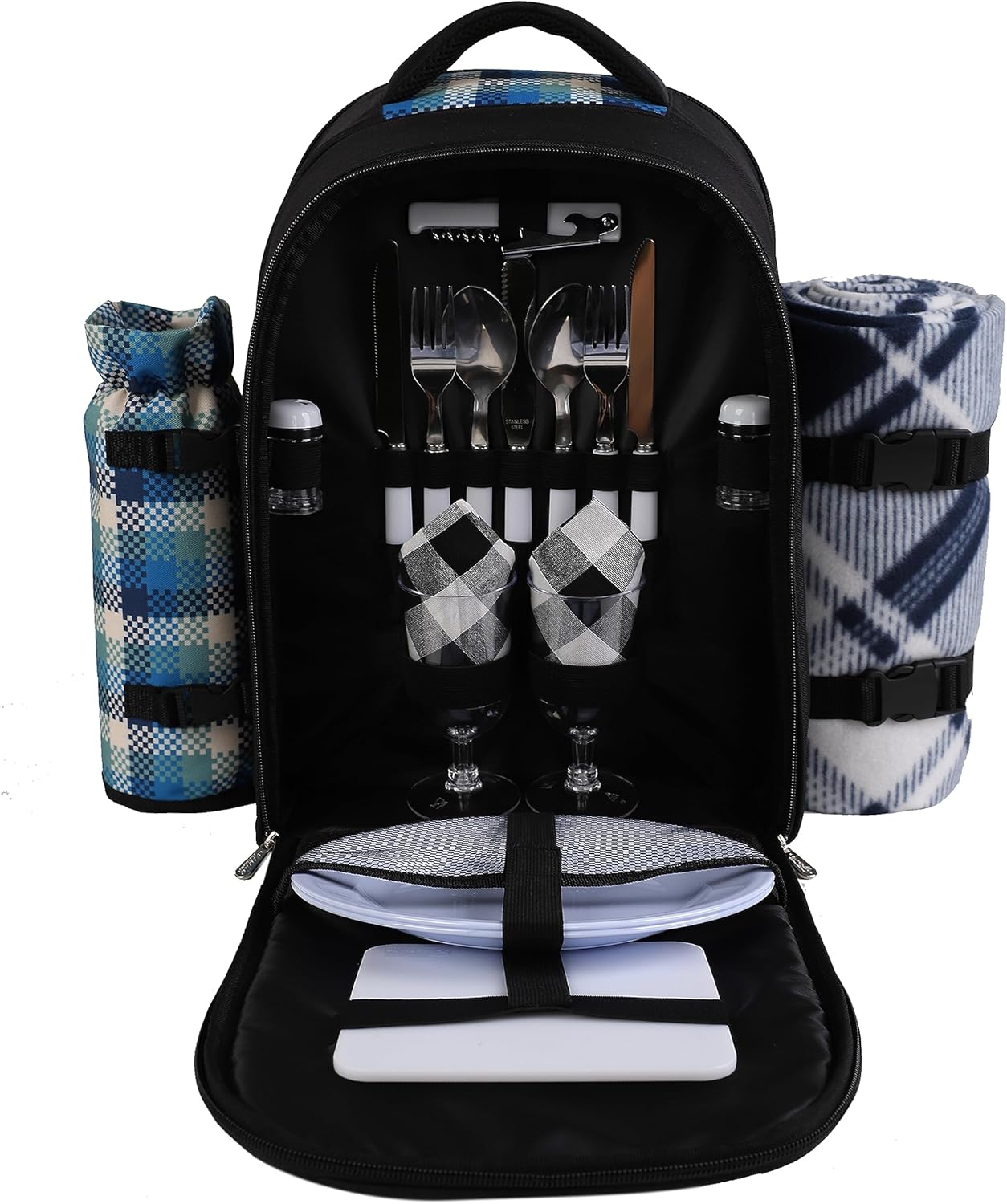 Apollo Walker Picnic Backpack for 2 with Cooler and Blanket