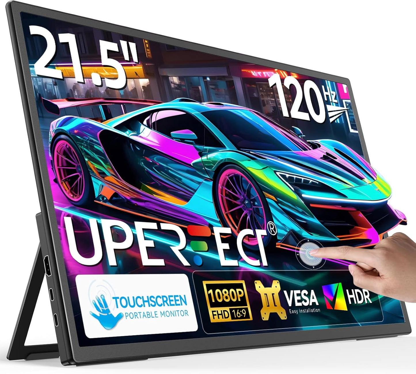 UPERFECT 21.5 Touch Monitor: Portable Gaming Brilliance