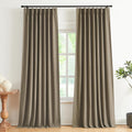 Vision Home Brown Pinch Pleated Full Blackout Curtains 95in - Room