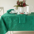 Poinsettia Palace Damask Tablecloth 60ft x 104ft Rectangular - Holiday