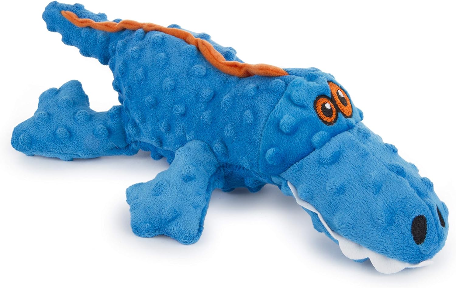 goDog Gators Tough Plush Toy - Chew Guard Tech Blue - Large