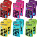Pocket Calculator 12-Pack, 8-Digit Mini Solar Battery Calculators