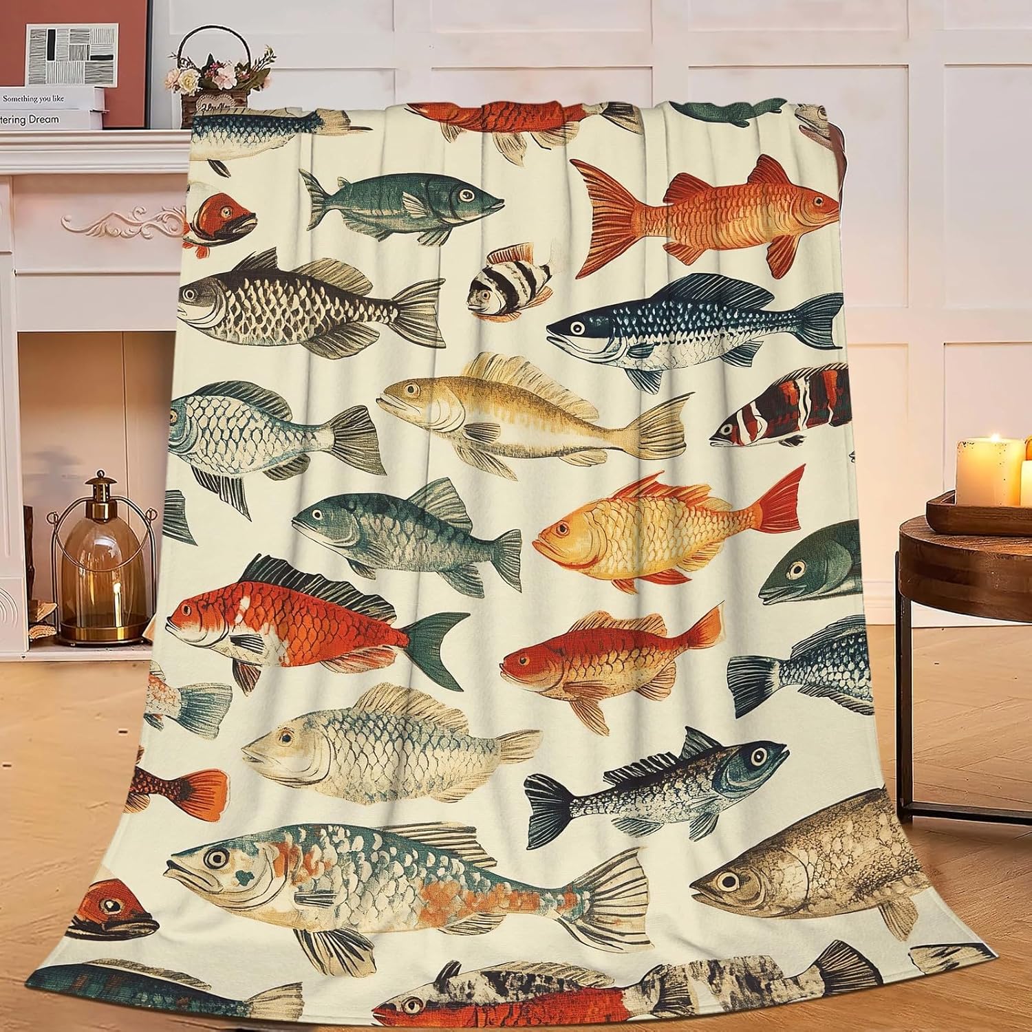 Cozy Fish Throw Blanket - Soft & Warm Marine Life Gift | 40''X50''