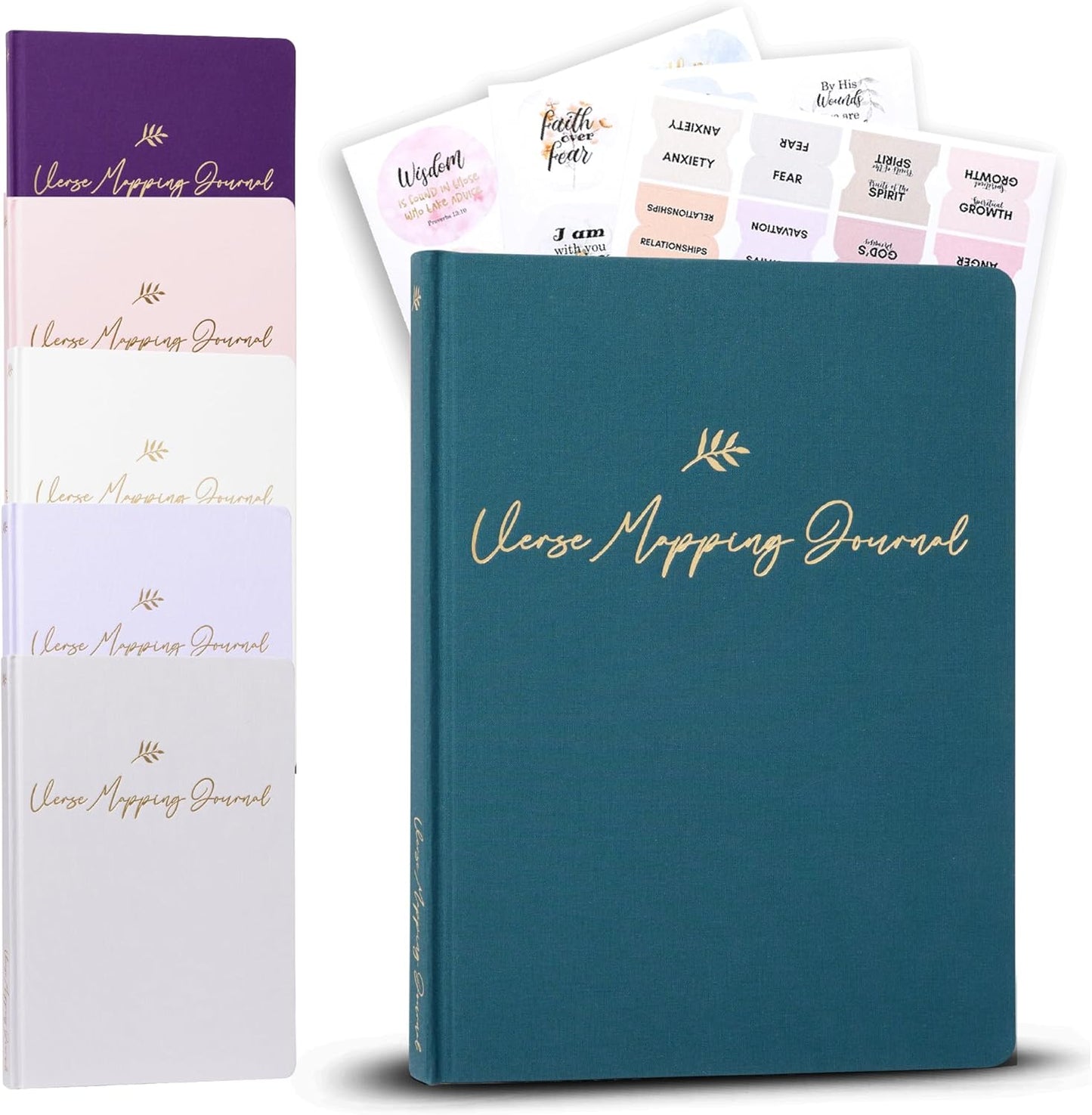 Linen Bible Verse Mapping Journal for Deeper Faith Connection