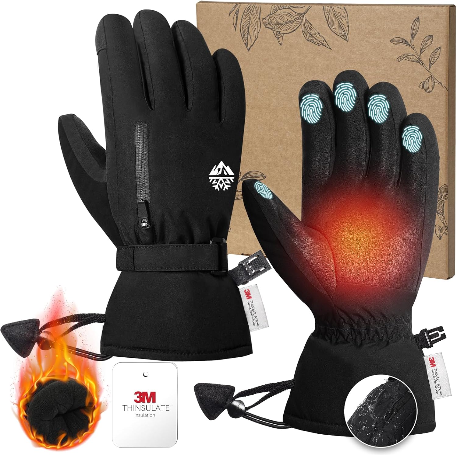 Pixel Panda Waterproof Thermal Ski Gloves