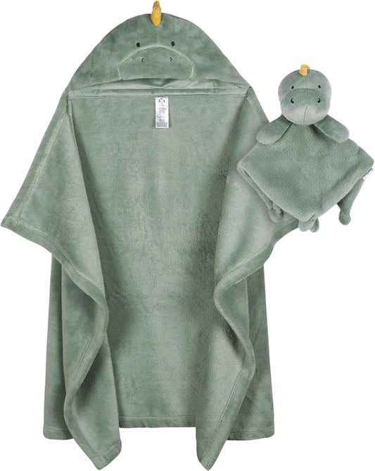 Dino Time Baby Hooded Blanket Set