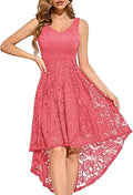 Women's Elegant Floral Lace Hi-Lo Cocktail Dress for Evening Parties
