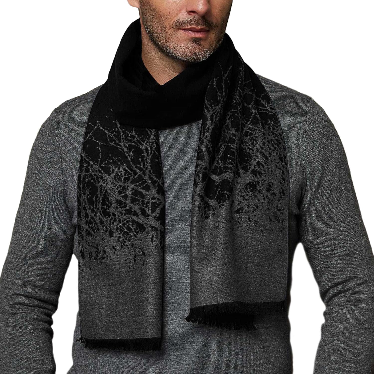 CUDDLE DREAMS Men's Silk Scarves for Winter, Luxuriously Soft
