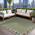 Beverly Rug Outdoor Rug 4x6 Green - Durable Washable Patio Rug