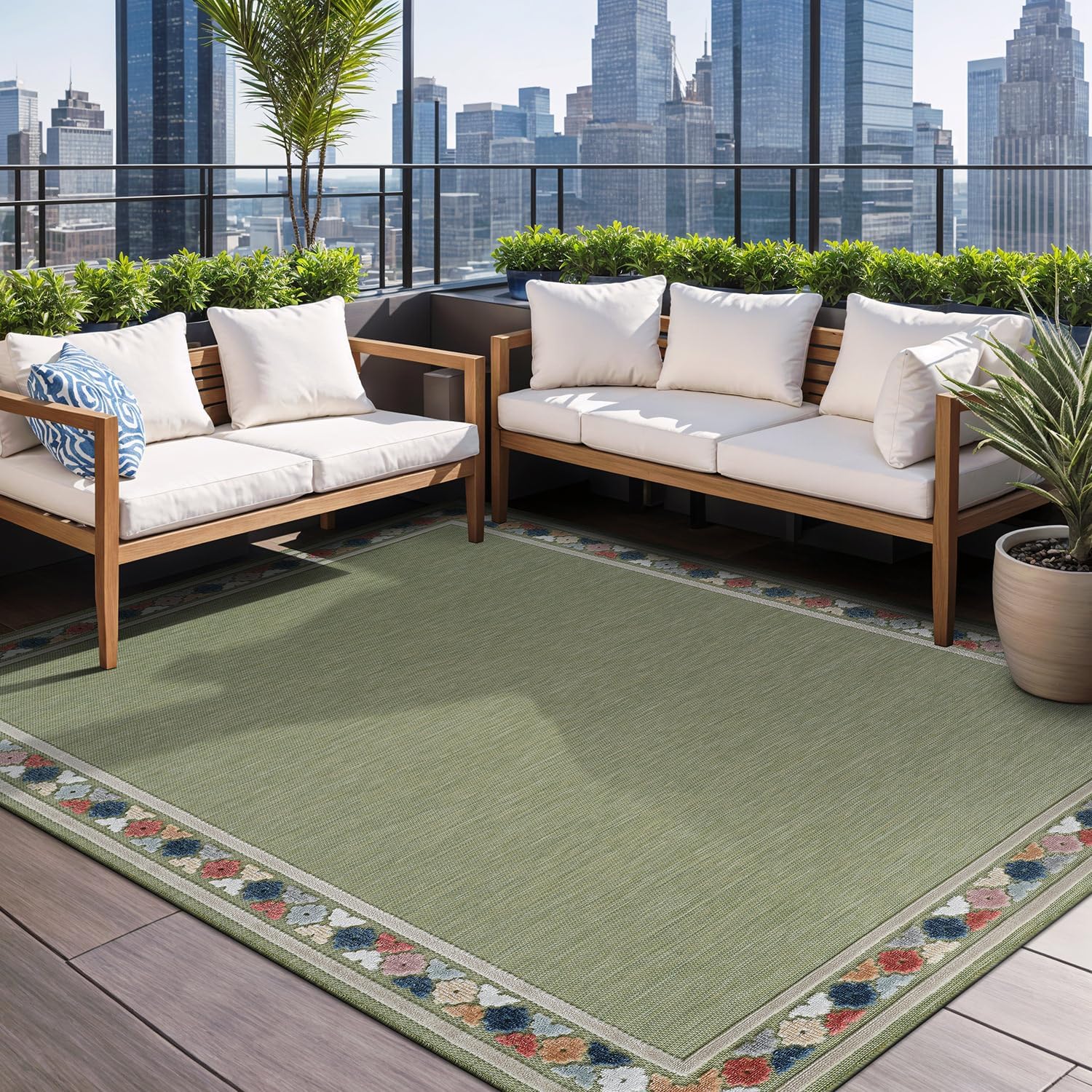 Beverly Rug Outdoor Rug 4x6 Modern Bordered Area Rugs Review