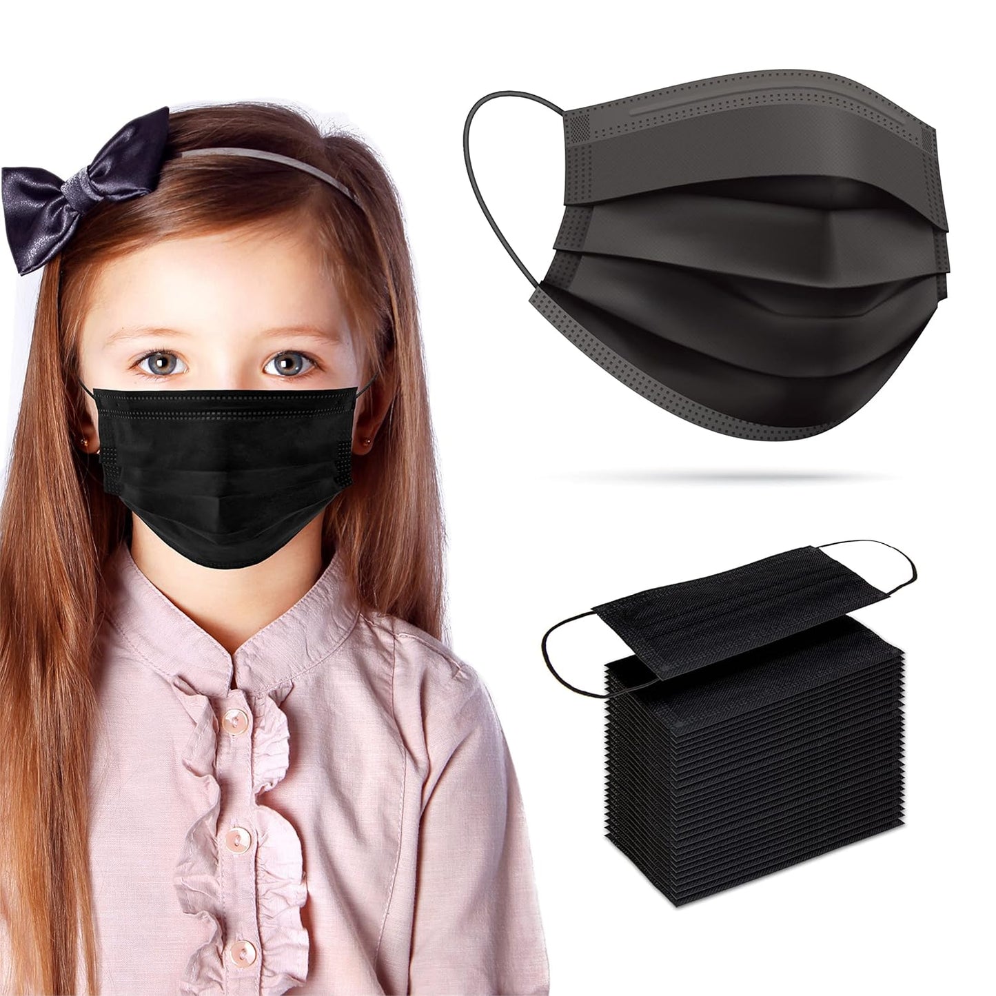 Kids Disposable Face Masks 3-Ply for School and Childcare