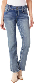 WallFlower Luscious Curvy Bootcut Jeans for Women - Mid-Rise Fit 12