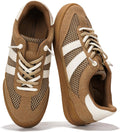 Women's Genuine Leather Casual Sneakers - Memory Foam Comfort