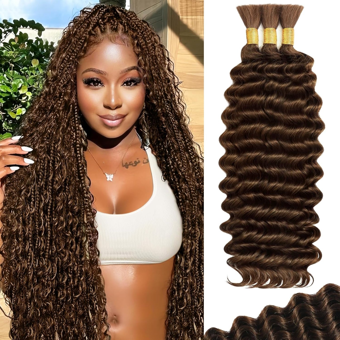 Temlux Human Braiding Hair for Boho Braids 20 Inch