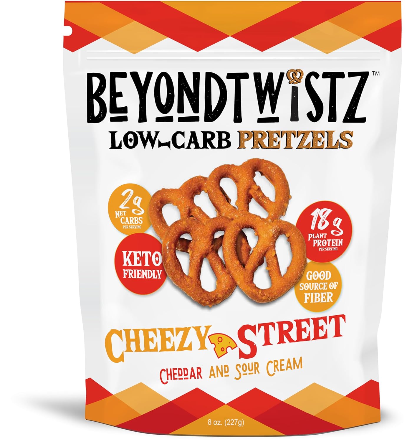 High Protein Cheezy Pretzels, Keto-Friendly, 2g Net Carbs
