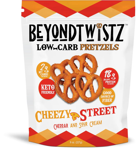 High Protein Cheezy Pretzels, Keto-Friendly, 2g Net Carbs