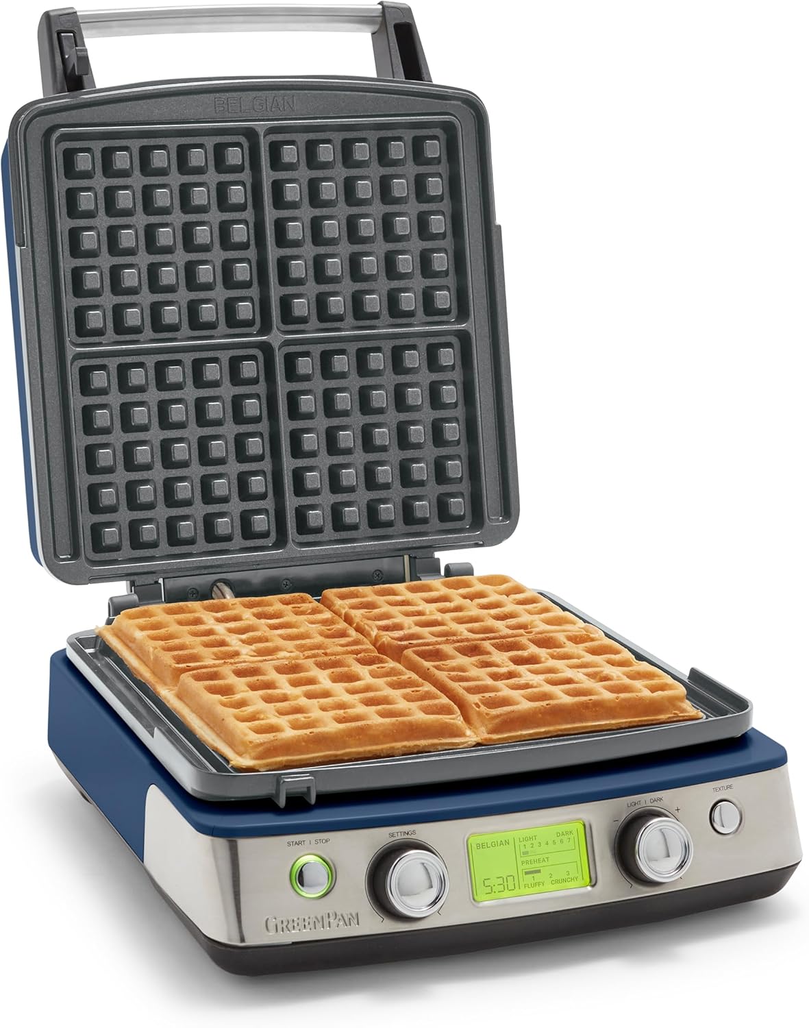 GreenPan Elite Waffle Maker: Perfect Belgian & Classic Waffles