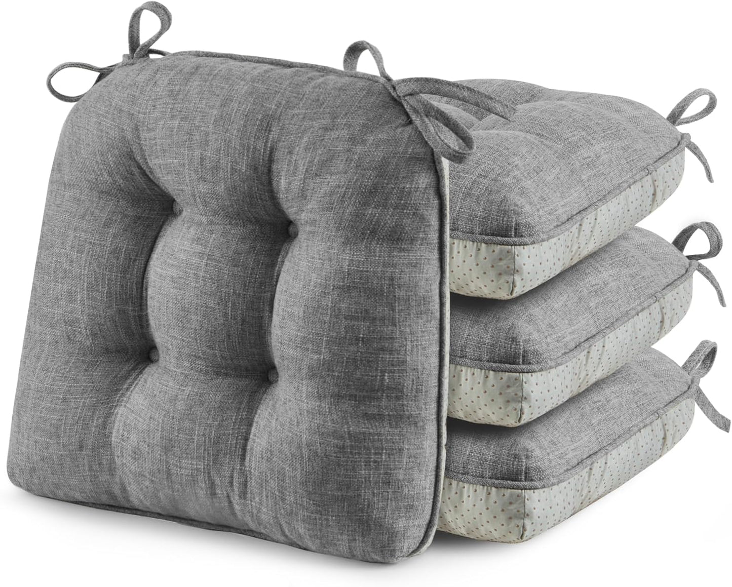 Puredown Tufted Memory Foam Chair Cushions for Dining Chairs