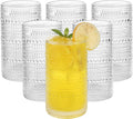 Akutaa Vintage Hobnail Drinking Glasses Set of 6 for Any Occasion