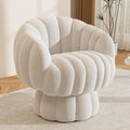 Mid Century Modern 360 Degree Barrel Swivel Accent Sofa Chair - Plush