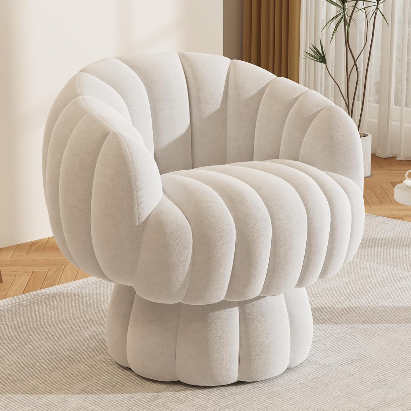 360 Swivel Velvet Chair: Luxe Comfort by Mistpople
