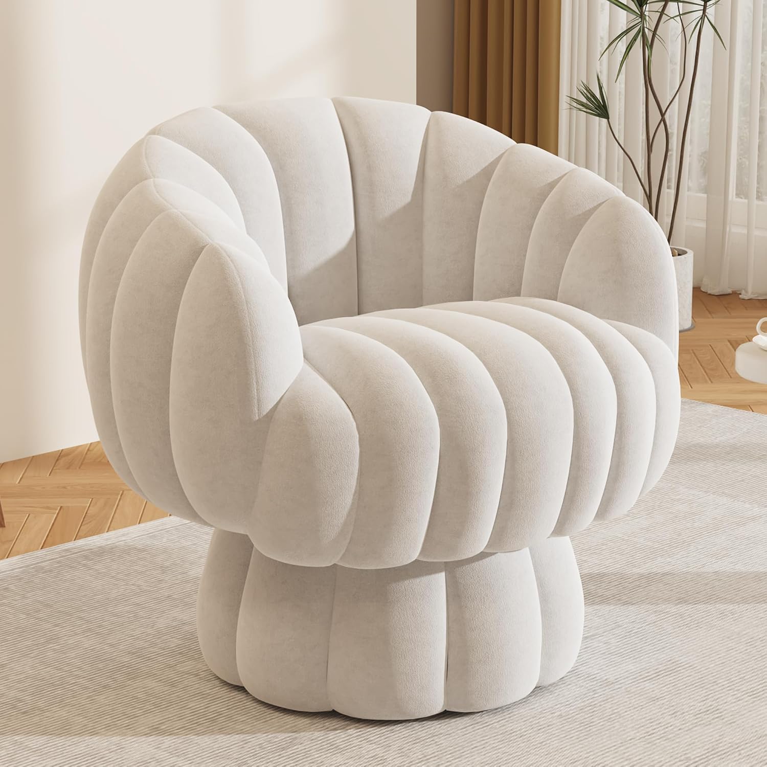360 Swivel Velvet Chair: Luxe Comfort by Mistpople