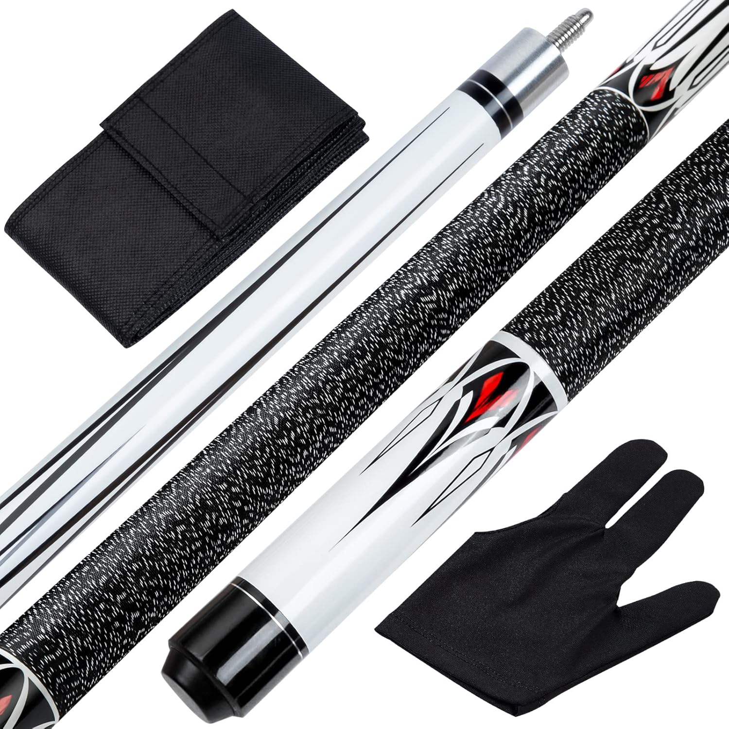 58 Inch Maple Billiard Pool Cue Stick Kit for Professionals