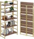 Vintage Multifunctional Folding Bookshelf 5-Tier - Space-Saving Plant