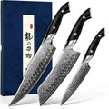 DRAGON RIOT Japanese Chef Knife Set 3Pcs - VG10 Razor-Sharp Set