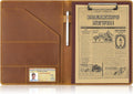 Leather Portfolio Padfolio A4 Document Folder - Vintage Cowhide