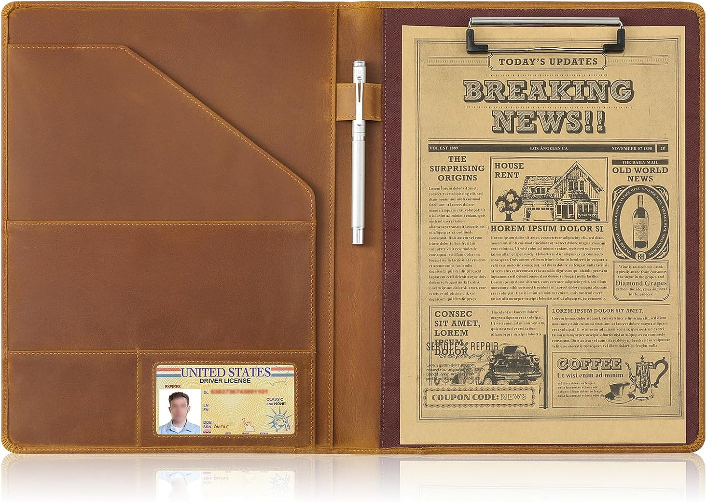 Jack&Chris Leather Portfolio for A4 Documents and Notepads