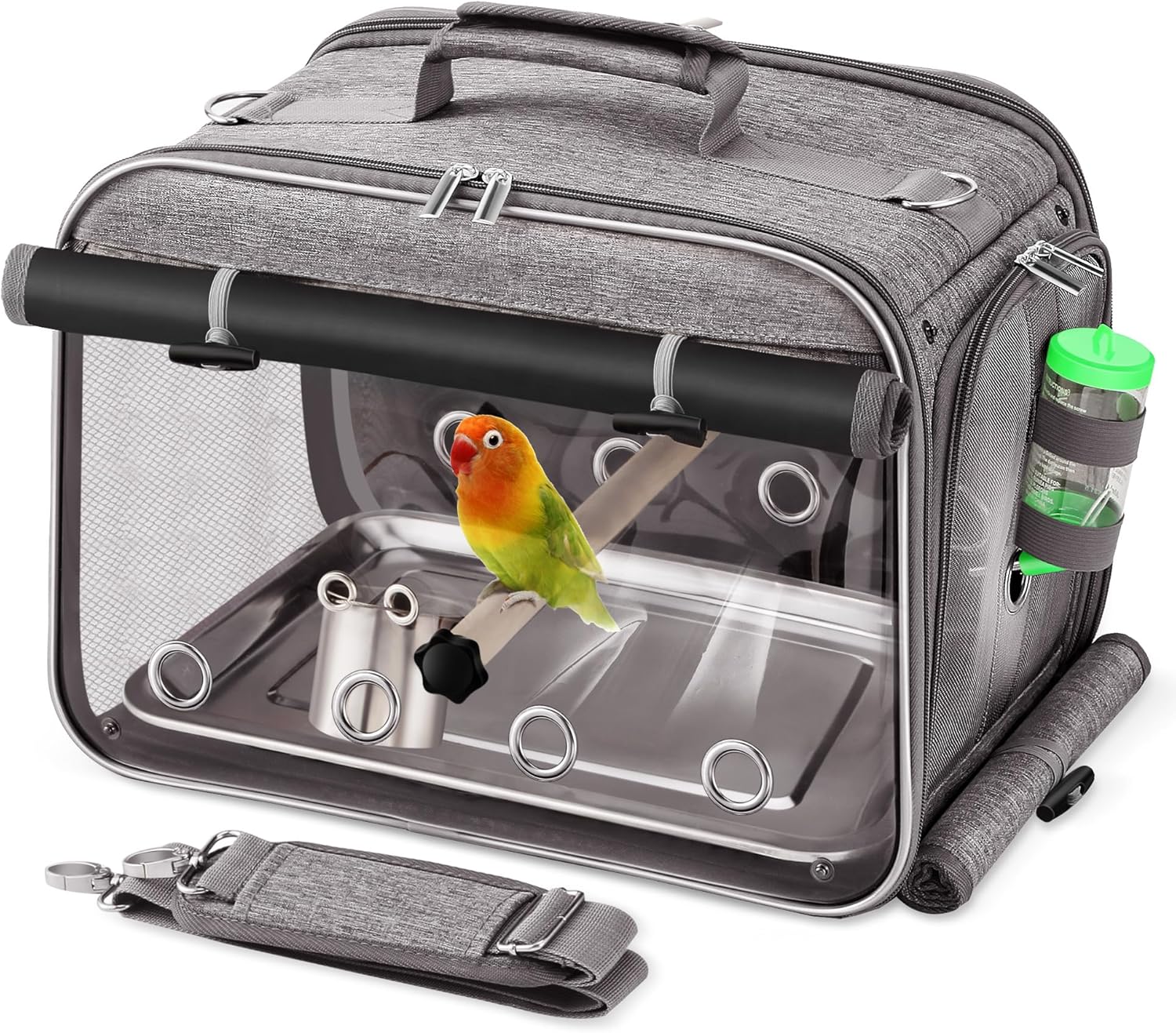 Suertree Bird Carrier Airline Approved Travel Cage for Birds