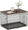 Dog Crate Topper Wood Countertop for 48 in Crate - Walnut
