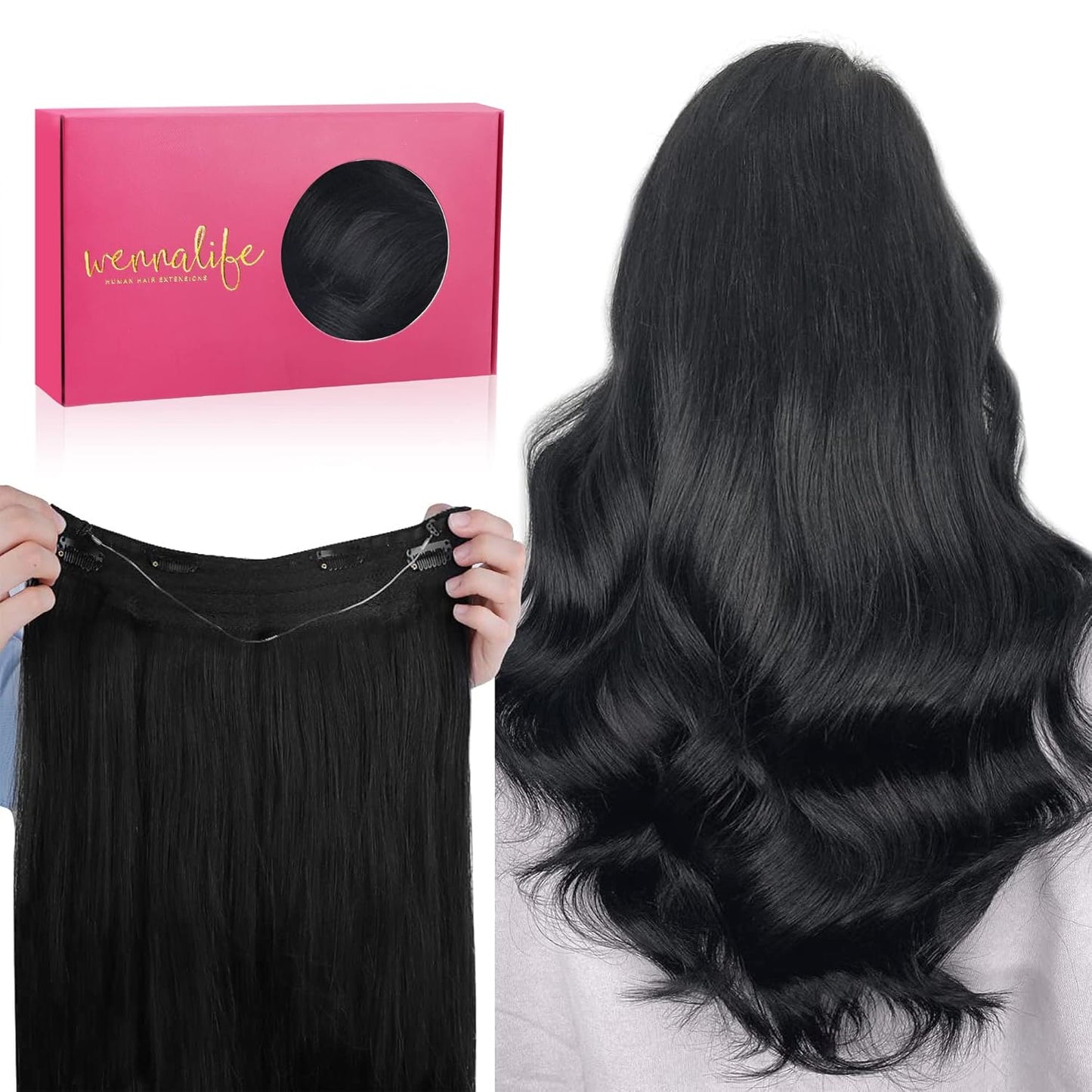 WENNALIFE Wire Hair Extensions for Natural Look & Comfort