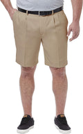 Haggar Men's Cool 18 Pro Straight Fit Pleated Front Golf Short