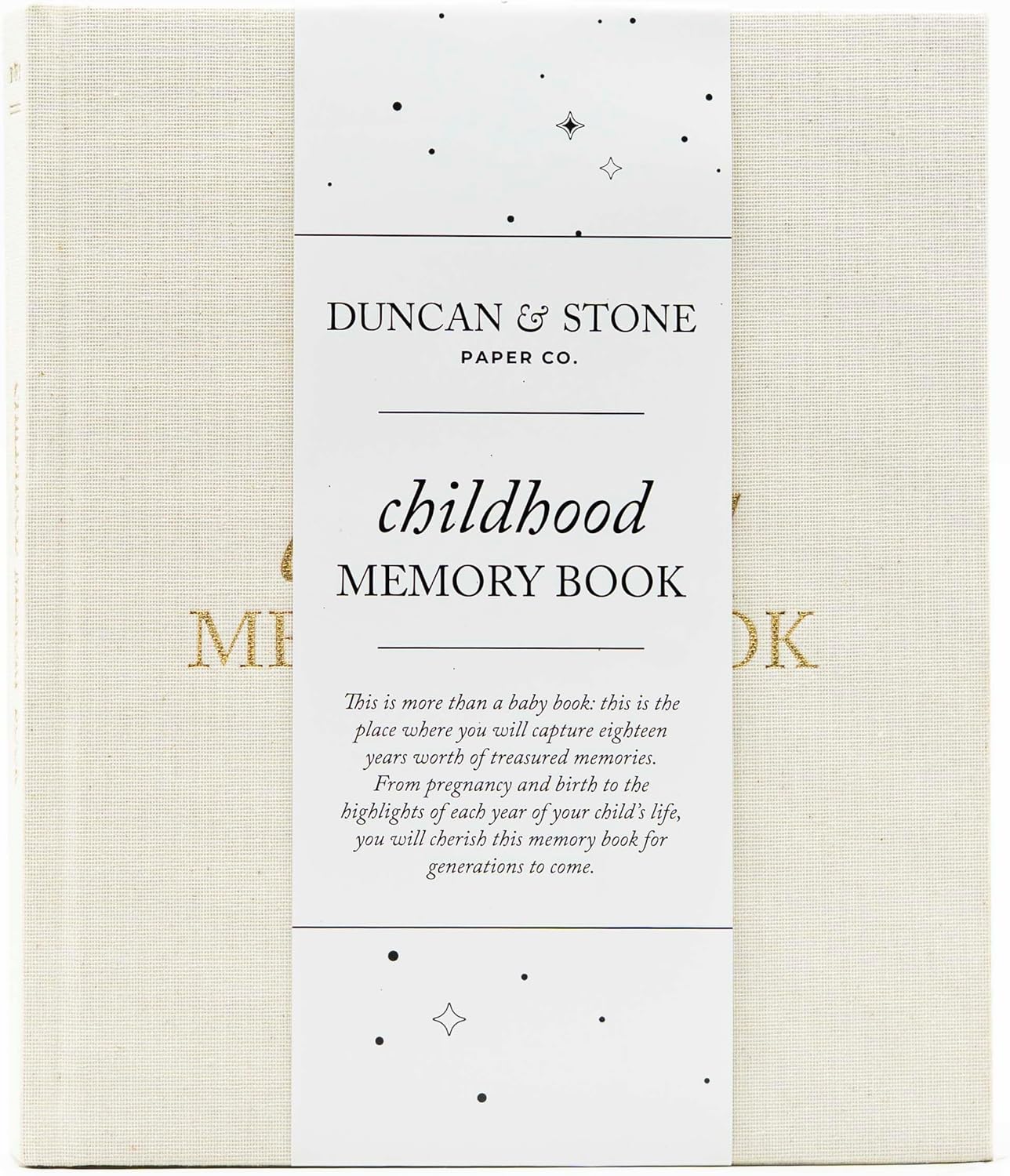 Childhood Memory Book - Elegant Keepsake for Kids Up to 18 Years