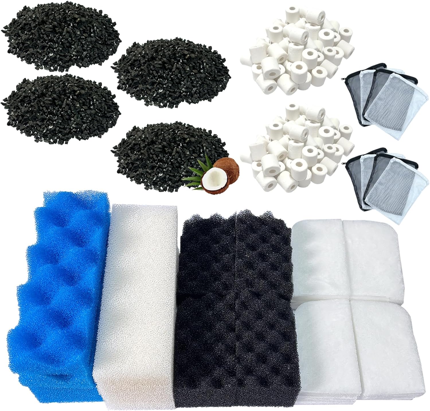 38 Pack Filter Media Kit for Fluval 306/307 Canister Filters