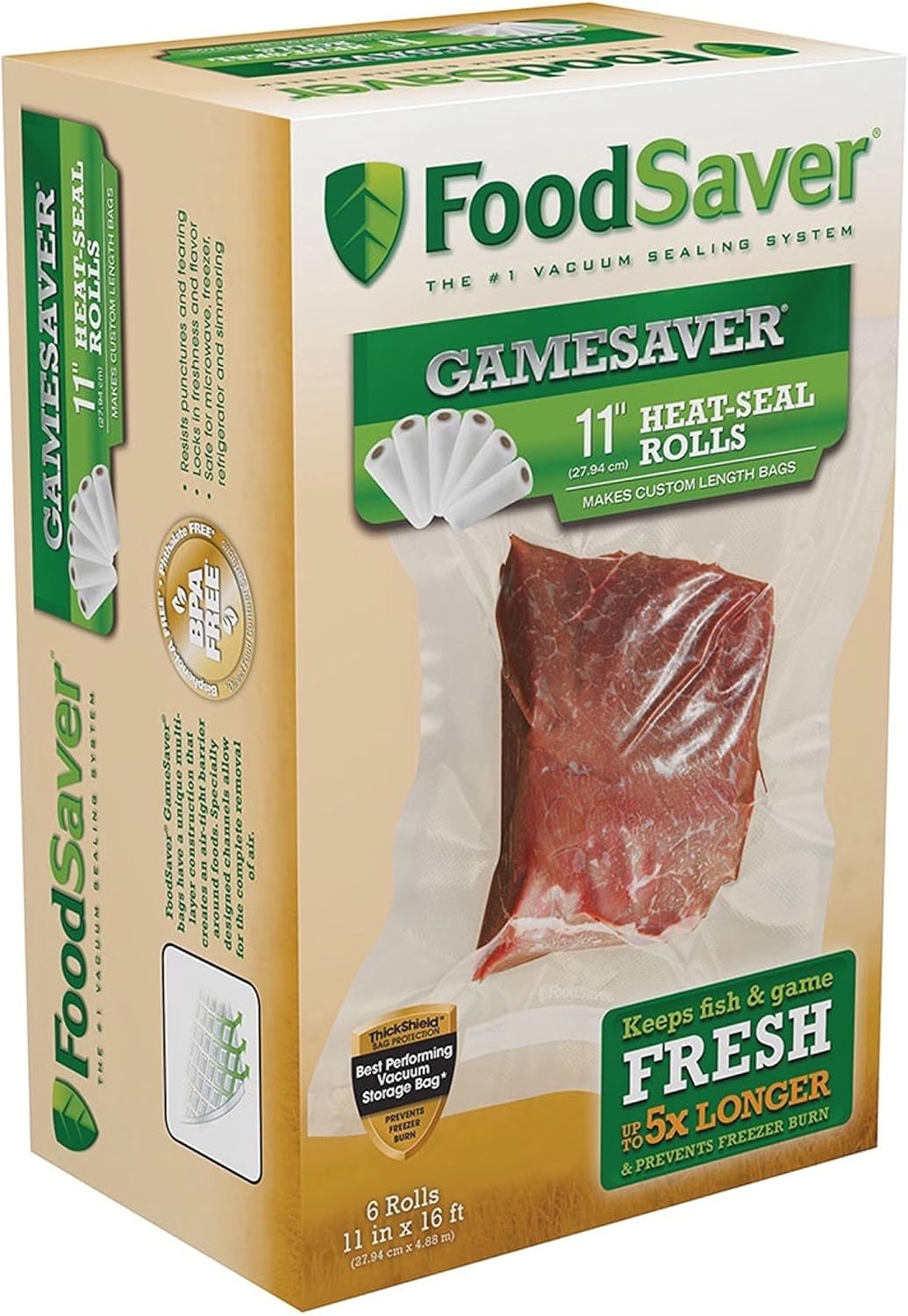FoodSaver GameSaver Vacuum Seal Roll for Freshness & Versatility