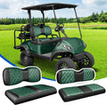 NOKINS 4PCS Golf Cart Seat Covers Kit - Front & Rear Diamond Vinyl