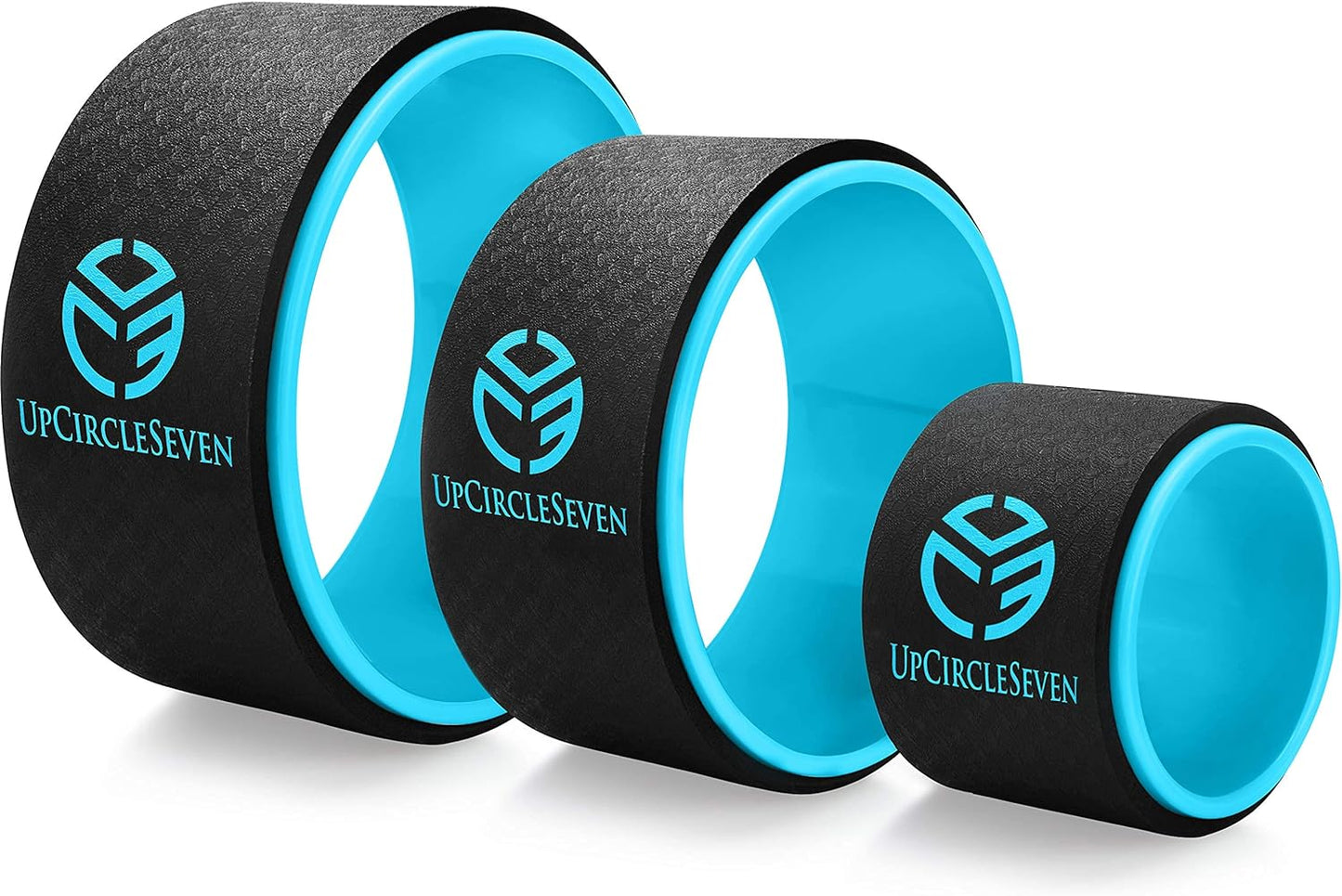 UpCircleSeven Yoga Wheel Set - Strong & Comfy 3 Pack, Back Pain Relief