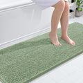 Bathroom Rugs 70x24 Sage Green - Soft Absorbent Chenille Bath Mat