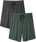 Mens Pajama Shorts Bamboo Rayon Sleep Shorts - Soft Breathable Fit are