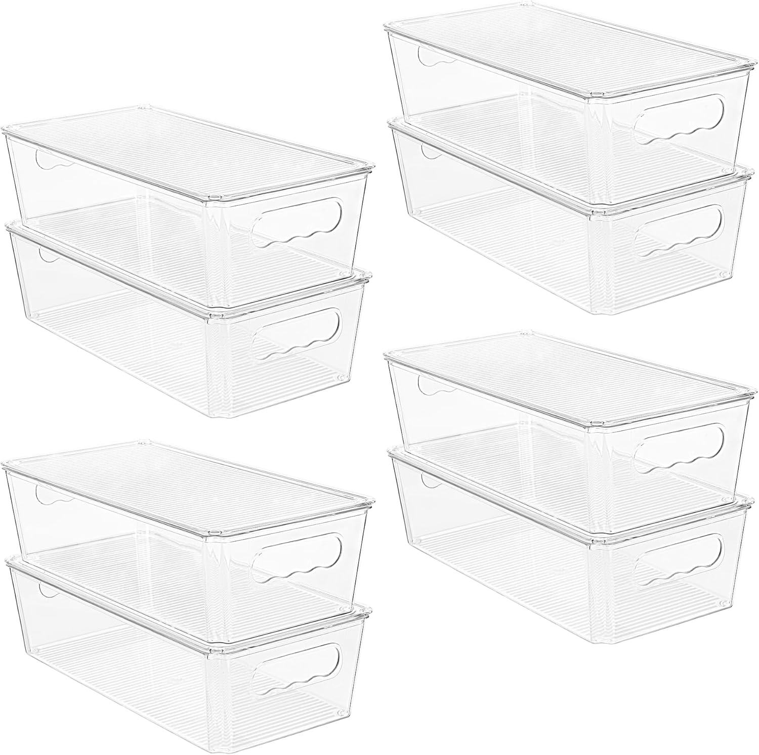 Vtopmart 8pc Clear Stackable Organizers - Easy Kitchen Organization