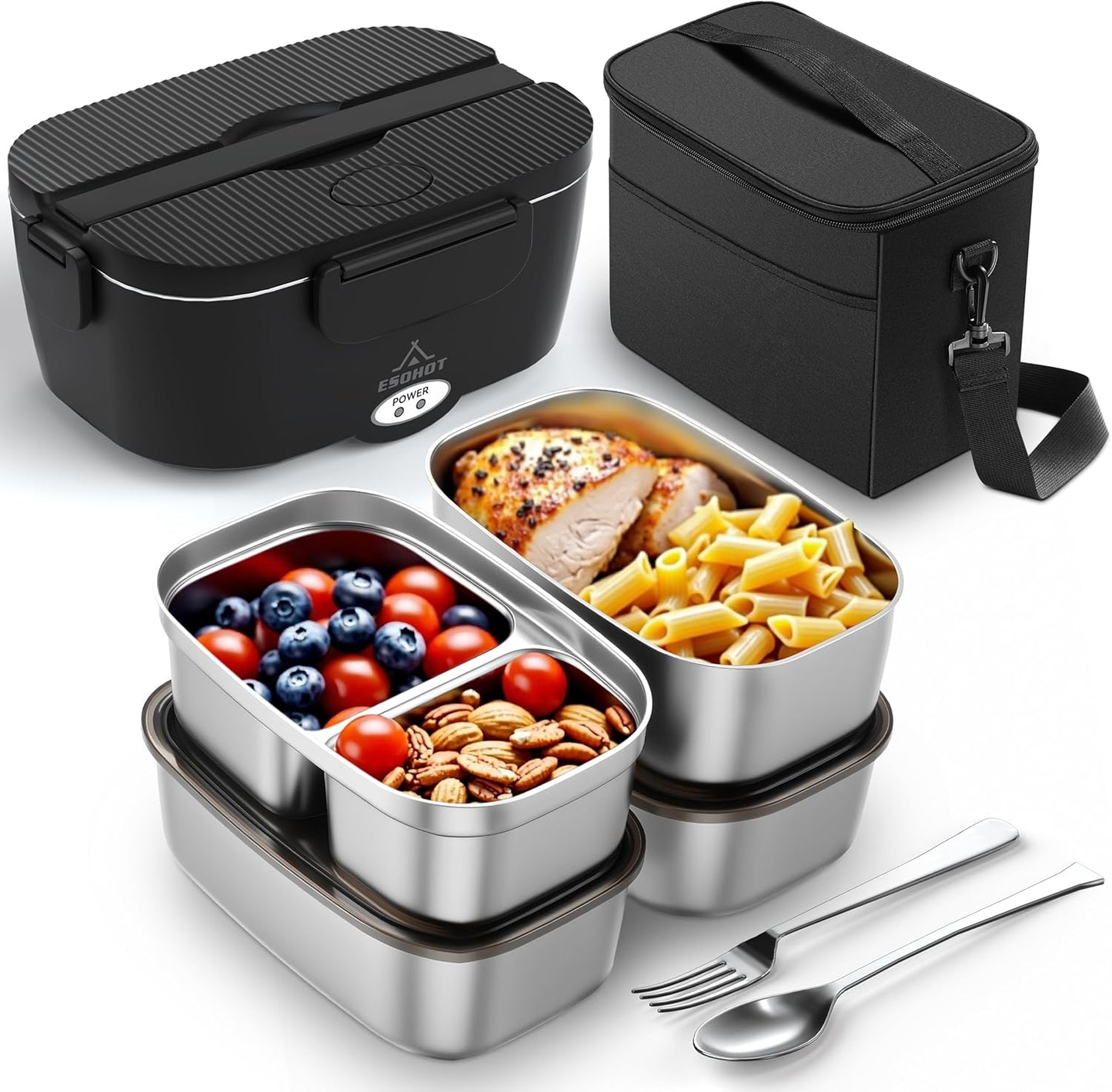 Heated Lunch Box 120W Electric Food Warmer for Adults Travel