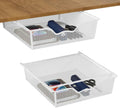 Under Desk Drawer 2 Pack White Under Table Storage Drawers - Slide Out
