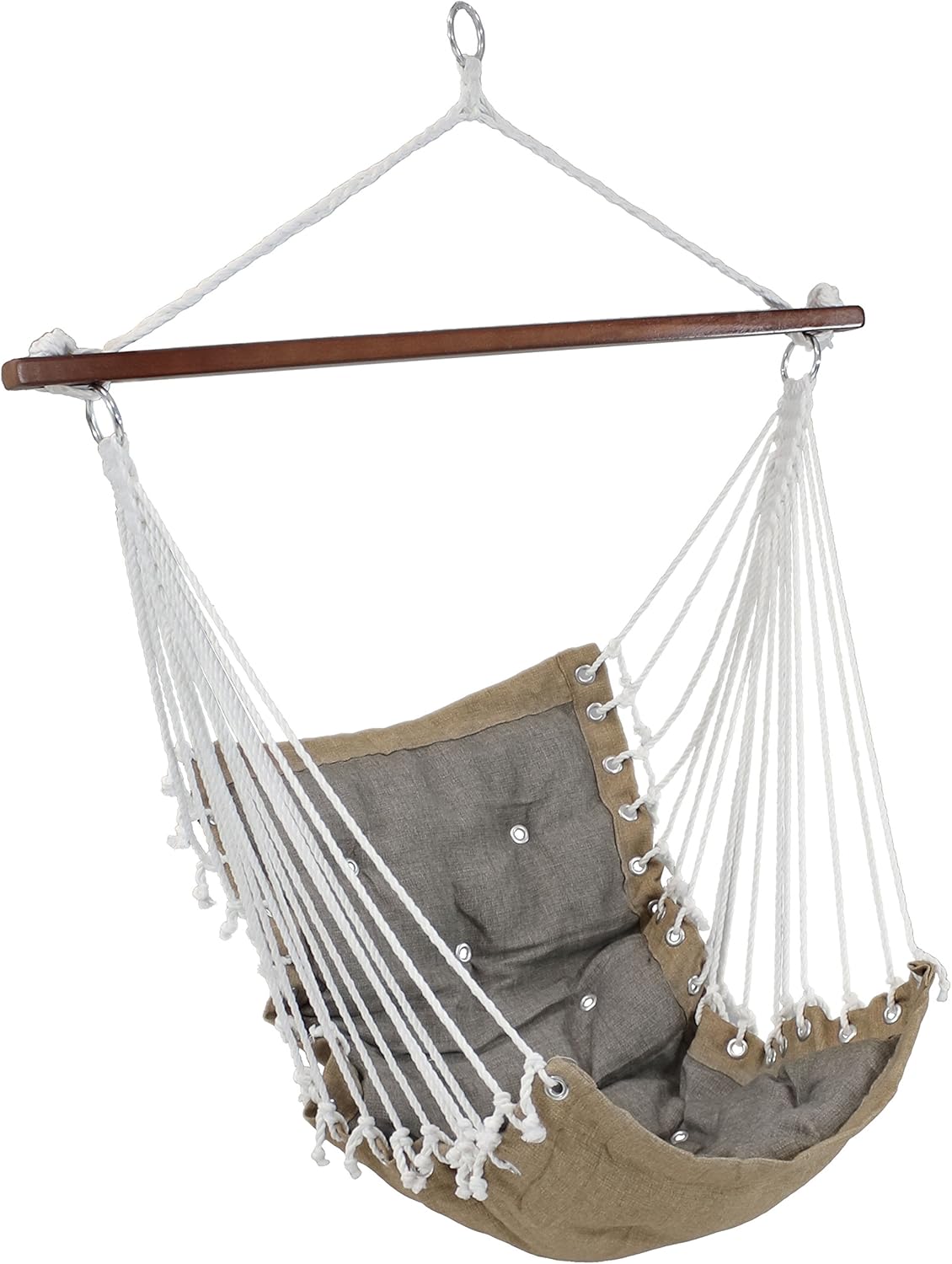 Sunnydaze Victorian Hammock Chair - 300lb Capacity - Gray