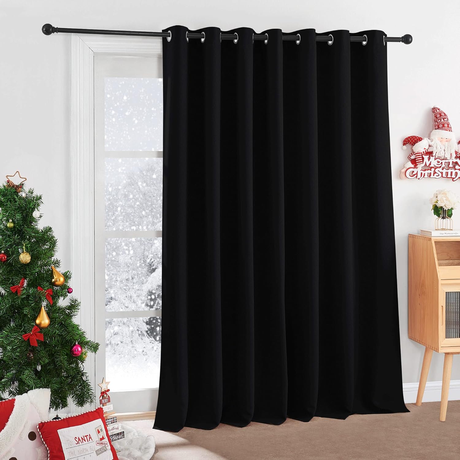 RYB HOME Blackout Curtains for Sliding Glass Doors 100 x 120 in